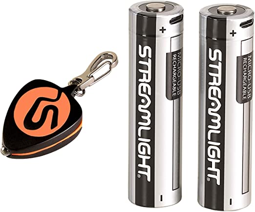 Streamlight Logo Flashlight w/2x 3.7V USB Rechargeable Batteries