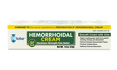 Hemorrhoid Symptom Treatment Cream, Itching, Burning & Discomfort Relief, Tube (1.8 oz) Compare to Preparation H