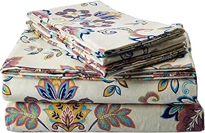 Tribeca Living AP200HSPCKI Super Soft Heavyweight Flannel 200-GSM Pillowcases,Abstract Paisley,King