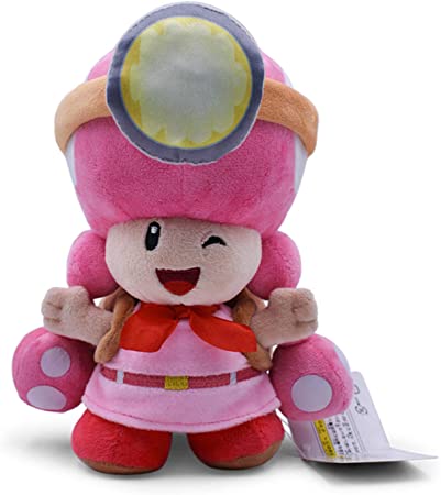 Nat Super Mario All-Star Series Brother Toadette, with Backpack, Plush Stuffed Animal 8 inches