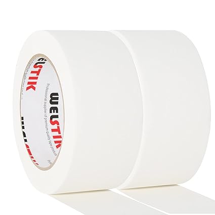 WELSTIK 2 Pack Gaffer Tape White,2" X 33 Yards-10% Longer-Heavy Duty Gaffer Floor Tape for Cables,TV Shoots， Theater Stage Setup,Interior Design,Residue Free,Non-Reflective Easy to Rip