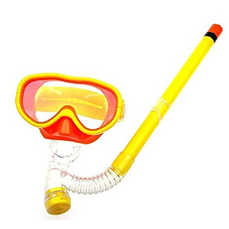 Kids Silicone Scuba Swimming Swim Diving Mask Snorkel Glasses Set Anti Fog Goggles