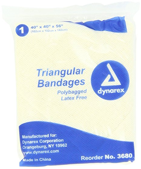 Dynarex 12 Triangular Bandage 40x40x56, 12 Count