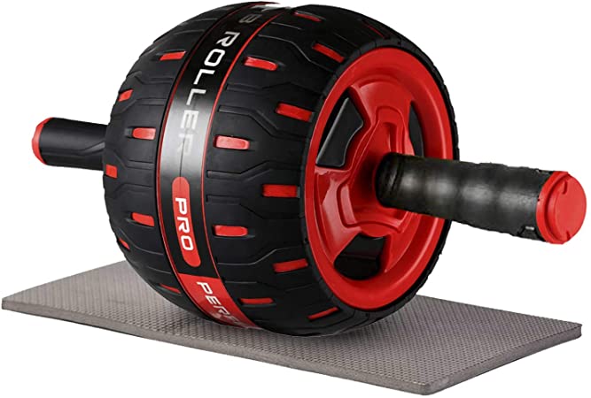 unhg Ab Roller, Home Abdominal Exercise Equipment Core Workout Machine Wider Ab Roller Wheel with Resistant Band