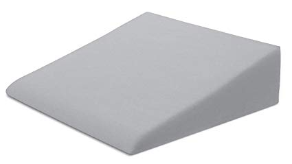 Xtreme Comforts Hypoallergenic Memory Foam Bed Wedge Microfiber Cover Designed to Fit Our (27 'x 25" x 7") Bed Wedge Pillow (Light Gray)