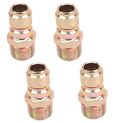 Forney 75136 Pressure Washer Accessories, Quick Coupler Plug, 3/8-Inch Male NPT, 4,200 PSI, 4 Pack
