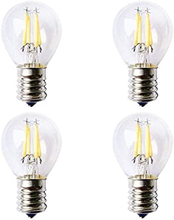 HERO-LED S11-DSE17-4W-WW27 Dimmable S11 E17 Intermediate Base 4W LED Filament Light Bulb, 40W Equivalent, Warm White 2700K, 4-Pack