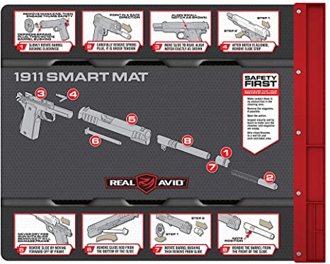 Real Avid Smart Mat: Gun Cleaning mat, Non-Slip, Oil and Solvent Resistant, Padded, with Integrated Magnetic Parts Tray