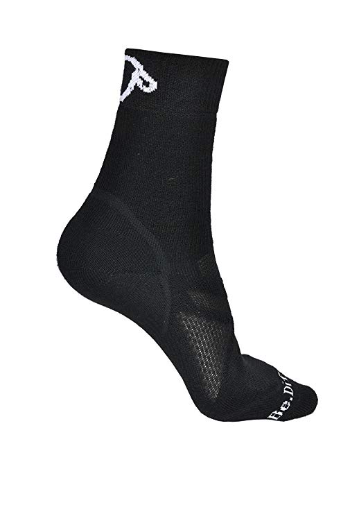 Be. Different Mid-Weight Men's Merino Wool Hiking Socks Medium Black