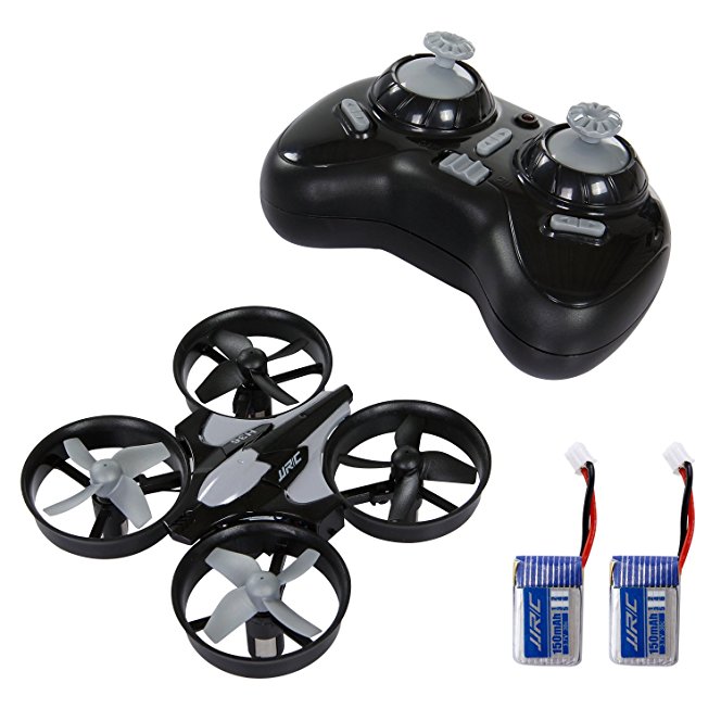 SGILE Mini RC UFO Quadcopter Nano Drone, 360° Flip One Key Flip/Return/Rotation Recover Balance Headless Mode, 2.4GHz 4CH 6 Axis for Kids Children Boys Grey (Two Batteries Included)