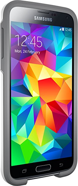 Otterbox SYMMETRY SERIES for Samsung Galaxy S5 - Retail Packaging - GLACIER (WHITE/GUNMETAL GREY)