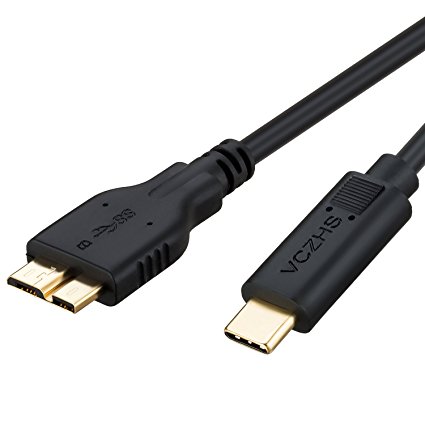 USB C to USB 3.0 Micro-B Cable 3.3 ft, VCZHS USB C Cable for Hard Drive USB C Male to Micro B Cable 3.0 for Apple Macbook (Pro), Chromebook Pixel and More