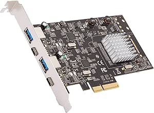 Rosewill RC-20002 4 Ports PCI Express Expansion Card/Adapter 10Gbps PCI Express 2.0 x4 (5.0 GT/s) 2 x USB 3.2 Gen 2 Type-C Female ports 2 x USB 3.2 Gen 2 Type-A Female ports