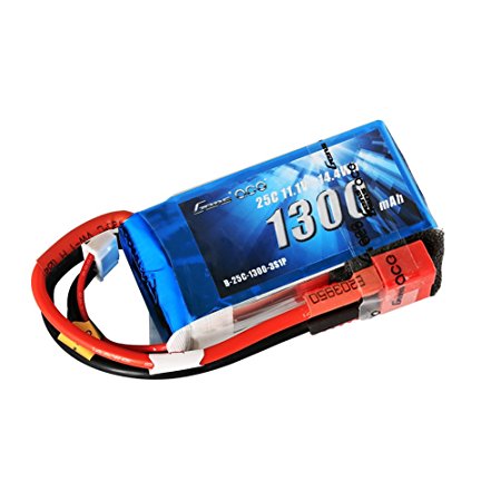 Gens ace LiPo Battery Pack 1300mAh 25C 3S 11.1V with Deans Plug for RC Plane Heli Airplane