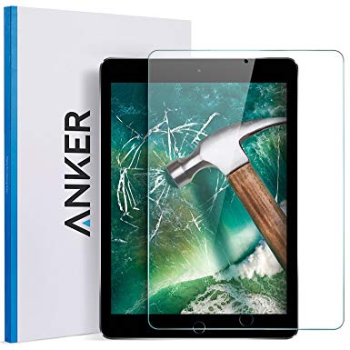 Anker New iPad 9.7 in (2018/2017) / iPad Air 2 / iPad Pro 9.7 in Screen Protector(2 Pack), Anker Tempered Glass Screen Protector with Retina Display, Anti-Scratch, Easy to Clean, Easy Installation