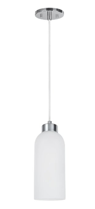 Aspen Creative 61042 Adjustable Glass Mini Pendant in Frosted Glass With Chrome Finish