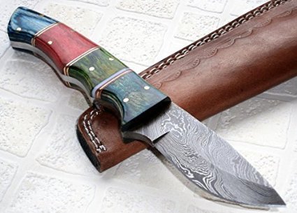 BC-121, Custom Handmade Damascus Steel Knife – Gorgeous Exotic Wood Handle