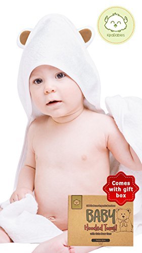 Baby Bath Towel - Toddler Towels With Hood by KeaBabies - Soft Organic Bamboo Hooded Baby Towel - Natural Hypoallergenic Childrens, Infant Bathtub Towel Set For Girls/Boys - Large Anti Bacterial