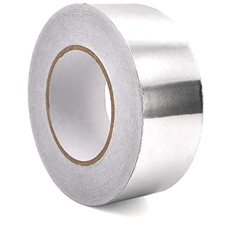 Industrial Grade Aluminum Foil Tape. 2.36 Mil x 2 Inches x 55 Yard. Self Adhesive, Perfect for Seal, Patch and Insulate Air Ducts (Hot and Cold), HVAC Pipe, Metal or Plastic Joint and Seams.