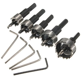 Mohoo 5PCS 16-30MM HSS Drill Bit Hole Saw Set Stainless High Speed Steel Metal Alloy