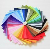 LifeGlow Craft DIY Polyester Felt Nonwoven Fabric Sheet for Craft Work 42 Colors Super Soft Squares1515cm  5959inch About 2mm Thick