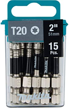 Makita E-01068 Impact XPS T20 Torx 2" Power Bit, 15/pk