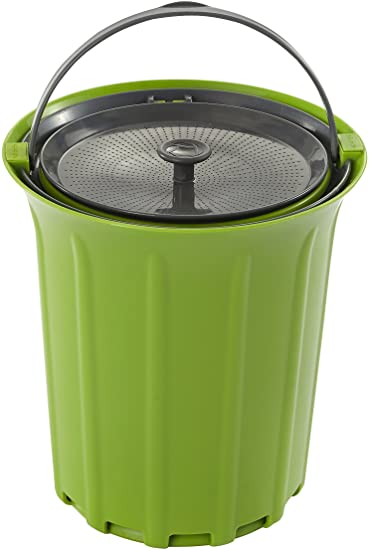 Full Circle Breeze Odor Free countertop Compost Collector, Green Slate