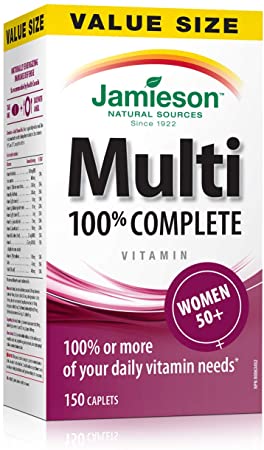 Jamieson 100 percent Complete Multivitamin for Women 50 plus - Value Size, 150 Caplets