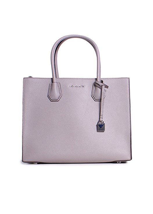 MICHAEL Michael Kors Women's Large Mercer Tote, Pearl Grey, One Size