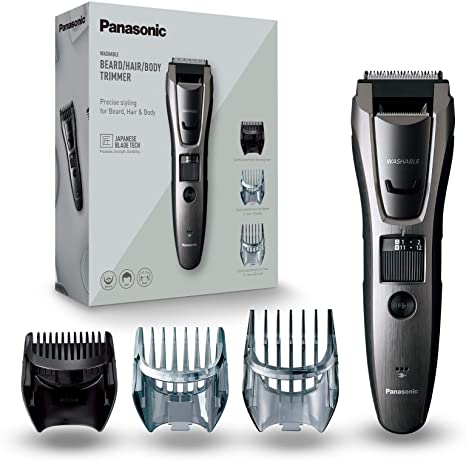 Panasonic ER-GB80 Wet and Dry Electric Beard, Hair and Body Trimmer for Men, 18 x 5.2 x 4.3 cm, Grey, 330 g