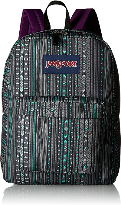 JanSport Superbreak Back Pack Seafoam Green Camo Stripe One Size