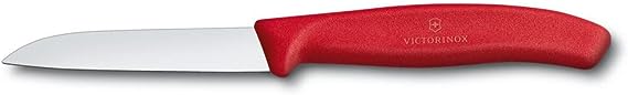 Victorinox Knife, Stainless_Steel, Red, Medium