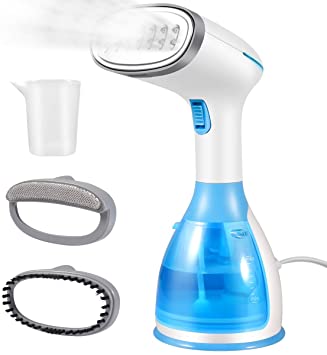 Steamer for Clothes, Portable Handheld Garment Steamer Fabrics Removes Wrinkles, 15-Second Fast Heat-up, 1500W Portable Travel Steamer with Large Detachable Water Tank