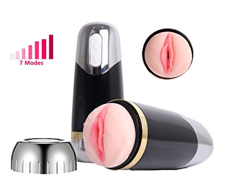 Male Masturbation Cup, BEISHIDA 7 Vibration Modes Electric Male Masturbation Cup Realistic Oral Sex Toys with Powerful Thrusting for Intense Stimulation