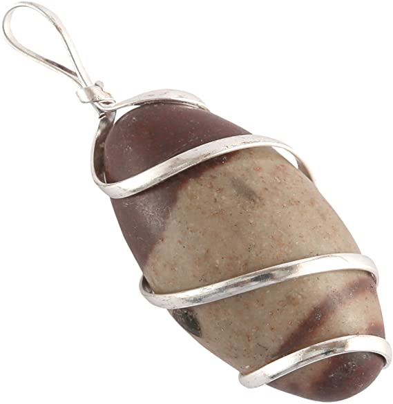 Aatm Chakra Healing Wired Wrapped Shiva Lingam Pendant for Health, Well-Being and Meditation