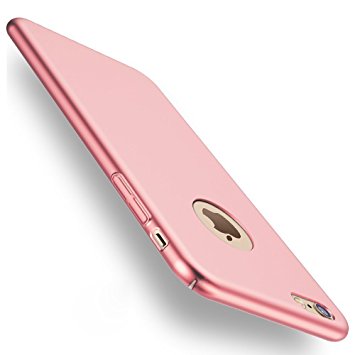 iPhone 6/6s Case, Joyguard Hard PC iPhone 6/6s Cover with [Full Tempered Glass Screen Protector] [Ultra-Thin] [Lightweight] [Anti-Scratch] for iPhone 6 Case Rose Gold - 4.7inch - Rose Gold