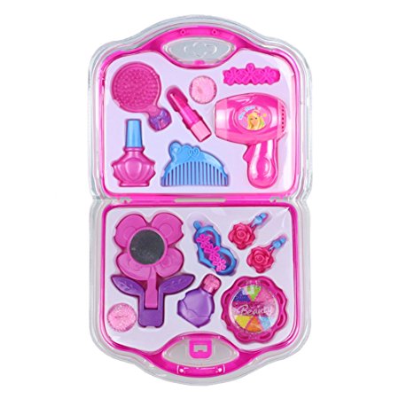 Fajiabao New Portable Kids Pretend Play Makeup Toy Set-Great Girl Pink Gift