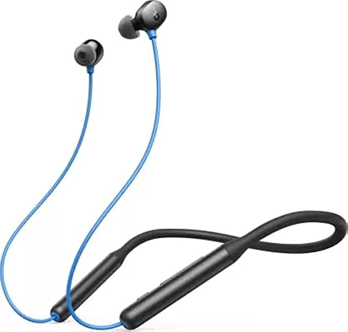 soundcore by Anker R500 Fast Charging In Ear Neckband with 20 Hours Playtime Bluetooth Headset (Blue, in The Ear)