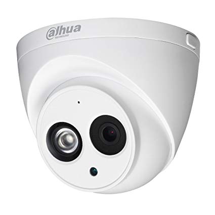 Dahua 4MP PoE IP Security Camera IPC-HDW4433C-A 3.6mm Lens,4 Megapixels Super HD 2688x1520 Outdoor Surveillance Camera Dome with Built-in Mic for Audio,50m IR Night Vision,H.265,IP67 Waterproof,ONVIF