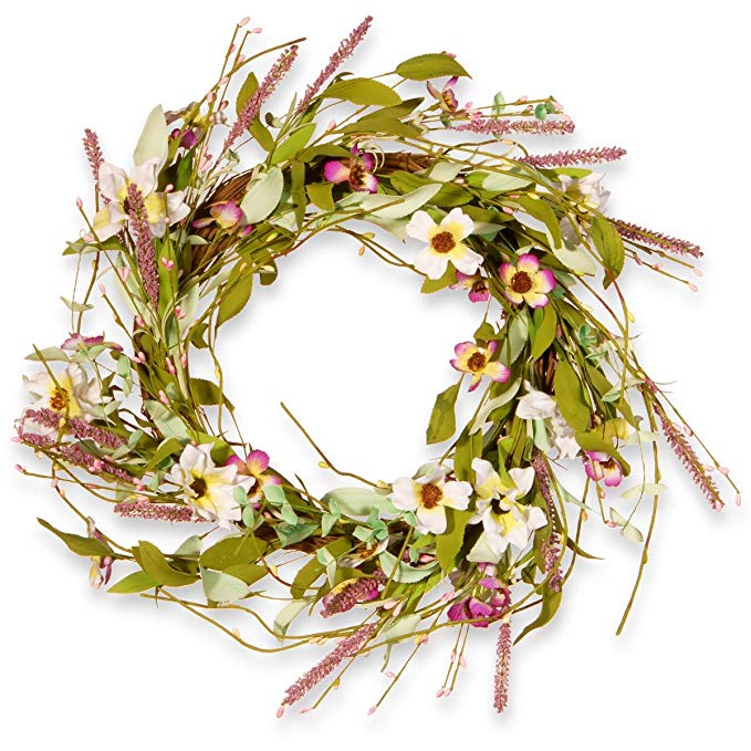 National Tree Company 22 in. Fabric Spring Wreath