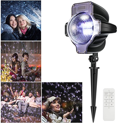 Christmas Projection Lights, Magicfly Xmas Snowfall Projector LED light Waterproof Rotating Fairy Landscape LED lights with Remote Control for Christmas, Party, Patio, Holiday Decorations