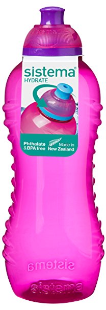 Sistema Hydrate Twist 'n' Sip Water Bottle, 460 ml - Pink