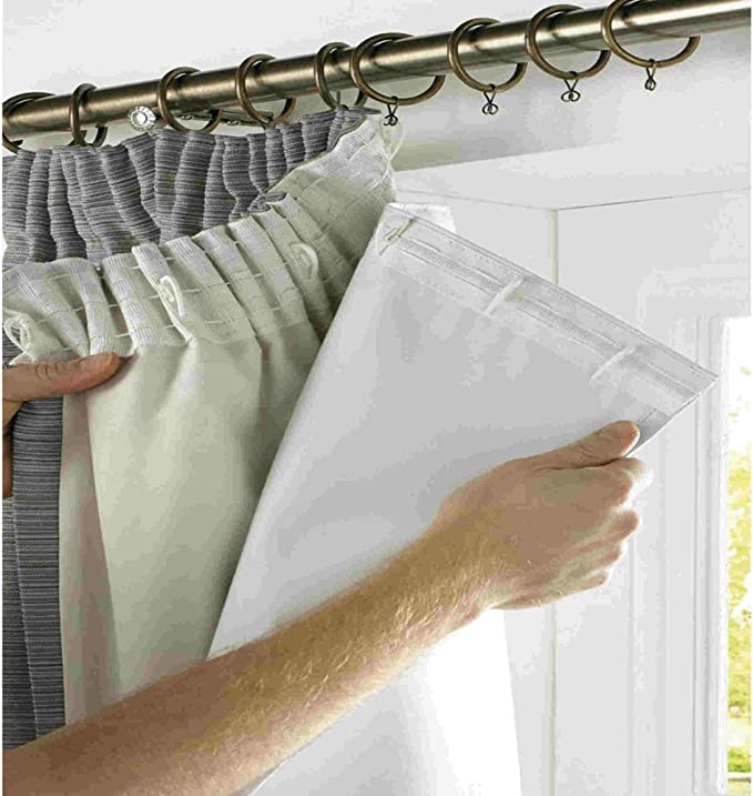rejuvopedic SRC 46" width x 72" drop, Blackout Thermal Curtain Lining. ***Now Includes 15 Curtain Hooks ***