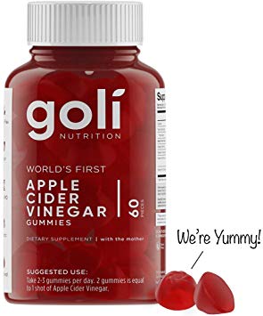 Goli World's First Apple Cider Vinegar Gummy Vitamins (60 Count)