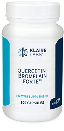 Klaire Labs Quercetin-Bromelain Forte - Immune & Seasonal Support Enzymes with Pancreatic, Proteolytic, Bromelain, Papain Enzymes & Bioflavonoids (100 Capsules)