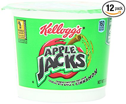 Apple Jacks Cereal-in-a-Cup, 1.5-Ounce Cups (Pack of 12)