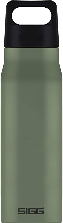 SIGG Explorer Leaf Green Stainless Steel Bottle (1 L), Pollutant-Free and Leakproof Reusable Water Bottle, Odorless Metal Water Bottle with Carrying Handle