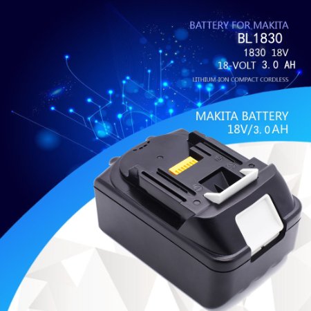 ePowerEngine® High Capacity 3000mAh 18V Li-ion Replacement Battery for Makita 1830 194205-3 LXT-400 BL1830 BL1815 BL1835