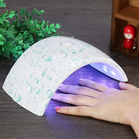 LED Nail Lamp, 36W UV Nail Dryer Curing Lamp for Fingernail & Toenail UV Led Light Nail Dryer Gel Polish Curing Lamp Auto Sensor Manicure With US Plug (Waterdrop)