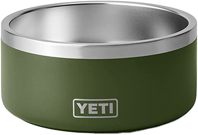 YETI Boomer 4, Stainless Steel, Non-Slip Dog Bowl, Holds 32 Ounces, Highlands Olive